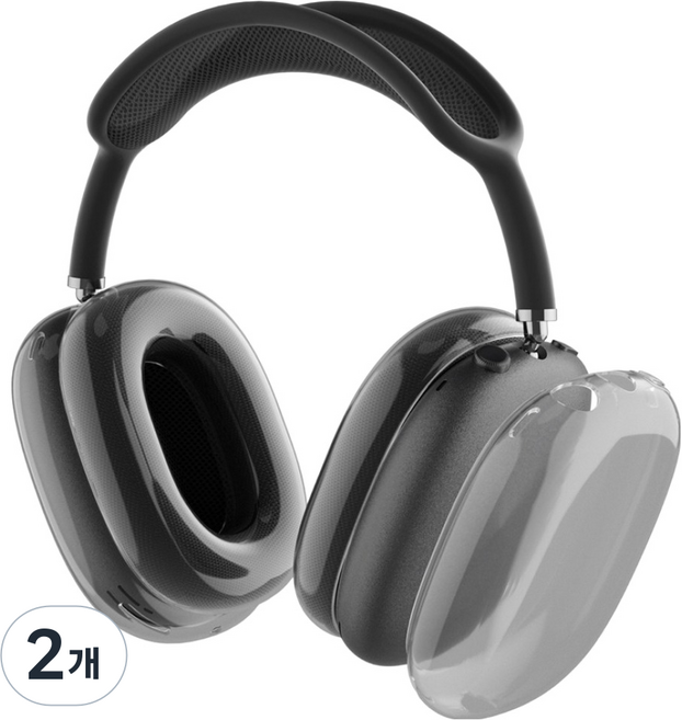 DAPER NAM AirPods Max / Max2 相容 水晶 TPU 保護殼, 煙燻黑, 2個, 單一商品