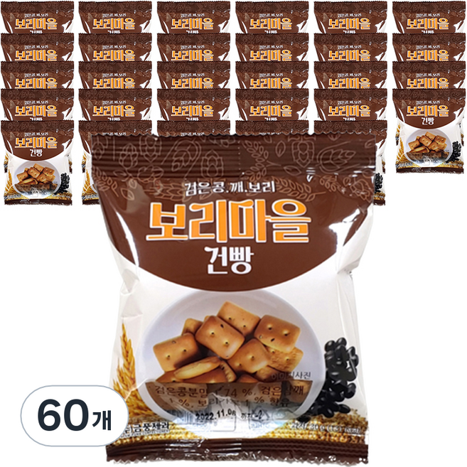 금풍제과 검은콩깨 보리건빵, 30g, 60개