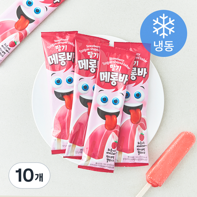 딸기 메롱바 (냉동), 10개, 1개입, 67ml