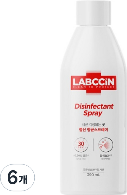 랩신 항균 스프레이 용기형 리필, 390ml, 6개