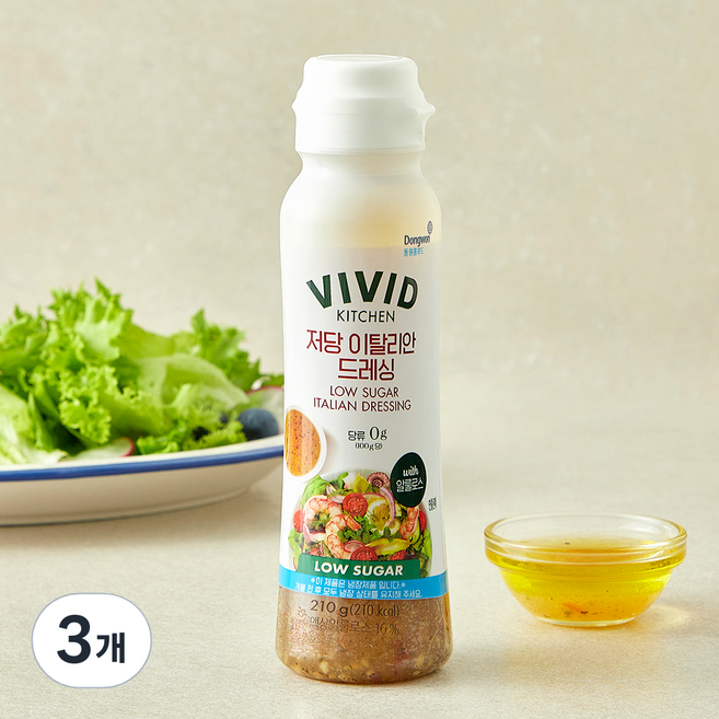 비비드키친 저당 이탈리안 드레싱, 210g, 3개
