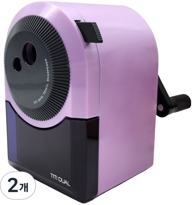 티티 듀얼 파스텔 연필깎이, 연보라, 2개