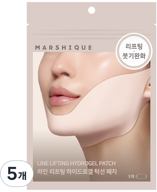 마르시끄 라인 리프팅 하이드로겔 턱선 패치, 3개입, 5개