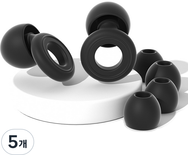 디케이원 데일리한 예쁜 소음방지 귀마개 블랙B 1.3 x 1.5 cm, 5개, 2개입