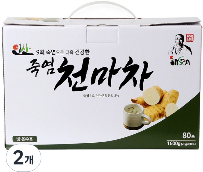 인산죽염 천마차, 20g, 80개입, 2개