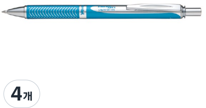 펜텔 BL407S-A 에너겔엘로이RT, 잉크:블랙/바디:스카이블루, 4개