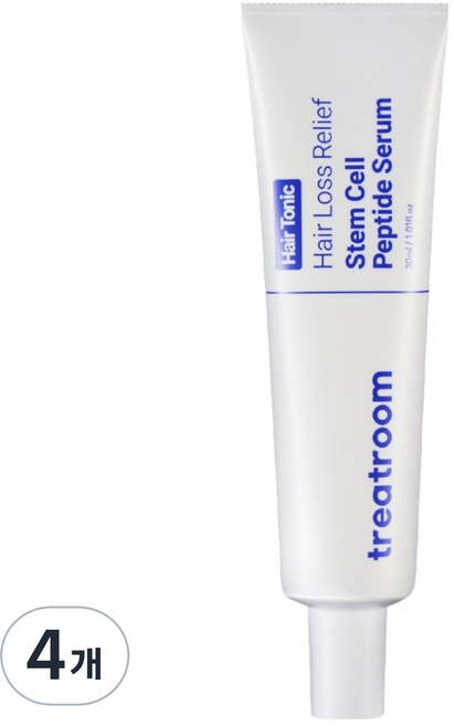 treatroom 養髮液 緩解掉髮 幹細胞 胜肽 精華液, 4個, 30ml