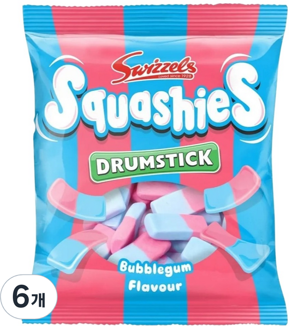 스위츨 스쿼시 드럼스틱 버블검향, 6개, 120g