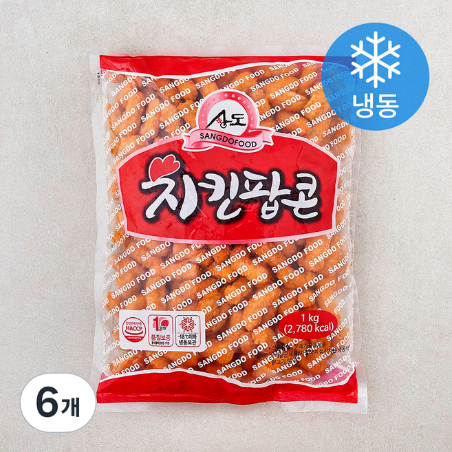 상도푸드 치킨팝콘 (냉동), 1kg, 6개