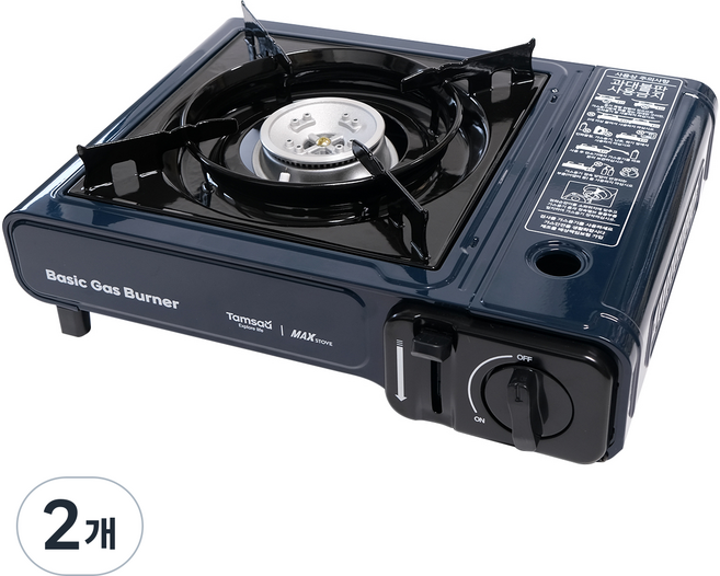 탐사X맥스부탄 휴대용 가스버너 + 케이스 포함, 네이비, 2개