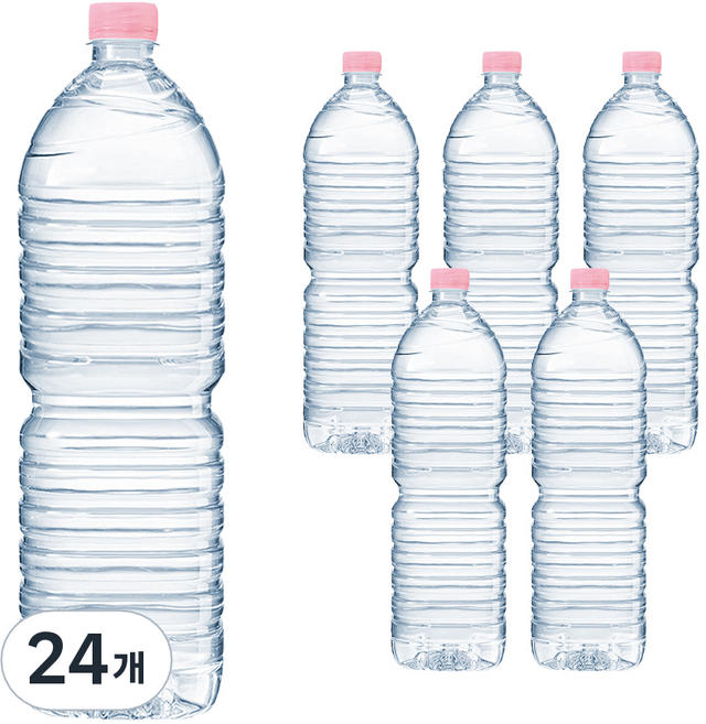 CRYSTAL 무라벨 생수, 2L, 24개