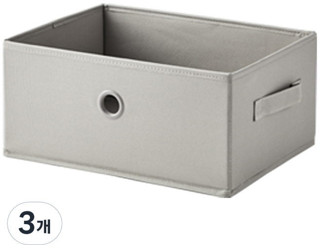 한샘 샘 폴리 수납 바스켓, 베이지, 3개