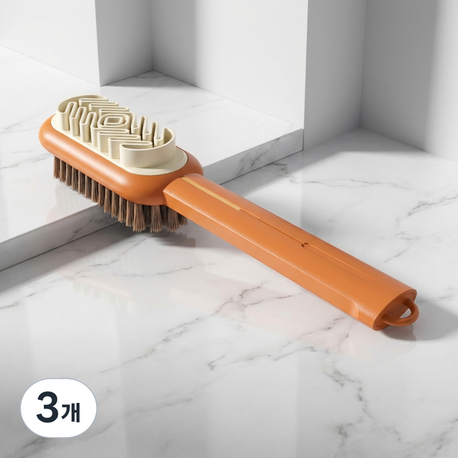 몰투데이 슈즈스마일 어그부츠 운동화 신발 솔 세척 브러쉬, 오렌지, 3개
