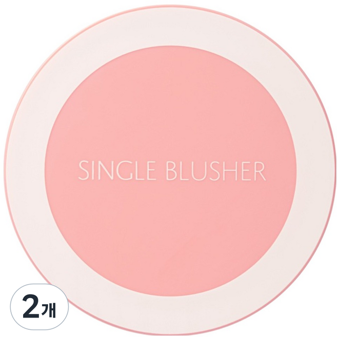 더샘 샘물 싱글 블러셔 5g, PK09 파스텔 로지, 2개