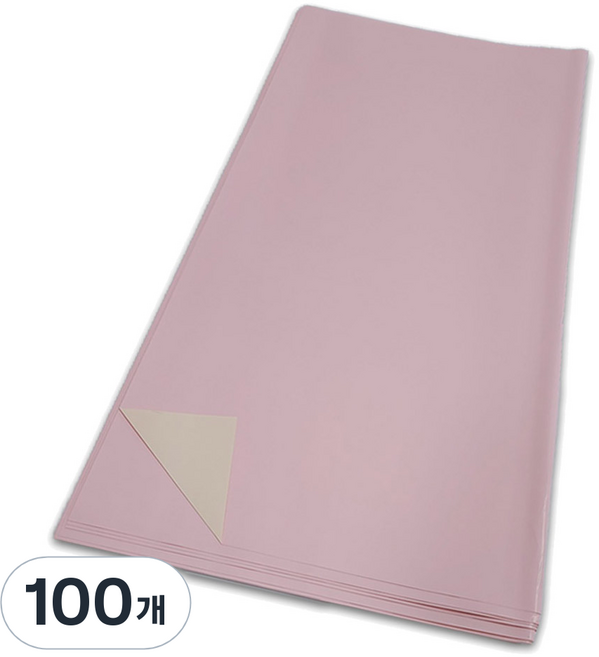 마다꾸미 양면 방 꽃 포장지, 23 핑크파우더 아이보리, 100개