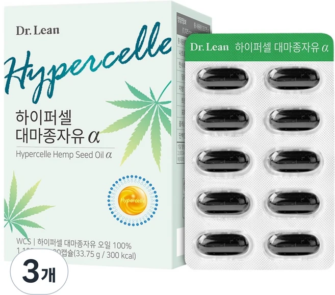닥터린 하이퍼셀 대마종자유 알파, 30정, 3개 - 쿠팡