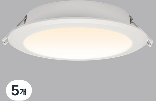 LISHIN Vitson Meliving LED筒燈 12.7cm 15W 薄型 防潮, 白色 + 自然白, 5個