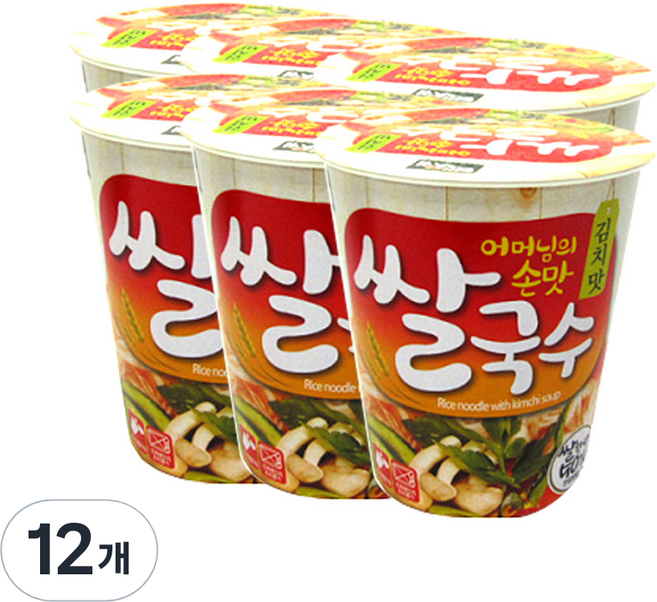 백제 쌀국수 김치맛, 58g, 12개