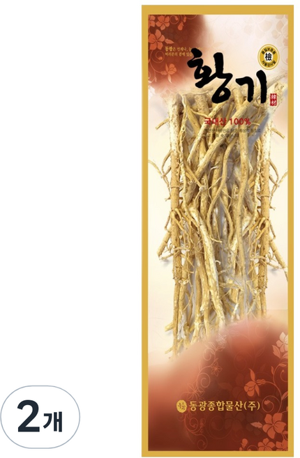 동광한방몰 GAP인증 제천 세척 통황기, 100g, 2개