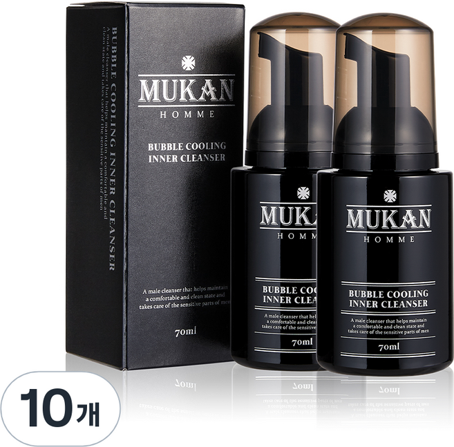 무칸 옴므 버블쿨링 남성청결제, 10개, 70ml
