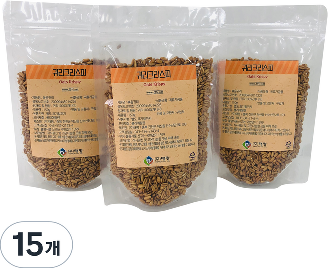 태평선식 귀리크리스피, 150g, 15개