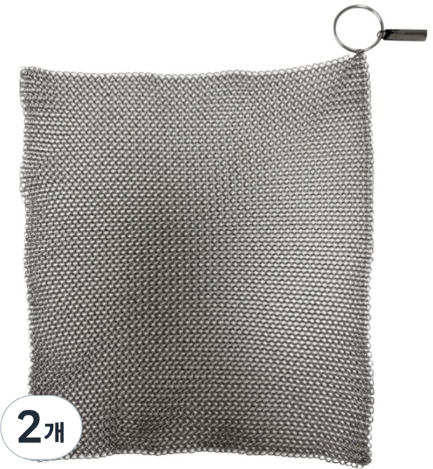 am 316L 스텐 미세링 수세미 특대형(18 x 18 cm), 2개, 1개입