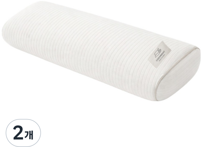cozamday 韓國製造 100%莫代爾方形蕎麥枕, 白色, 2個