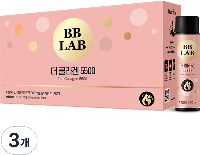 BB LAB 科研 低分子膠原蛋白飲5500 熱帶水果口味 14瓶入, 700ml, 3盒