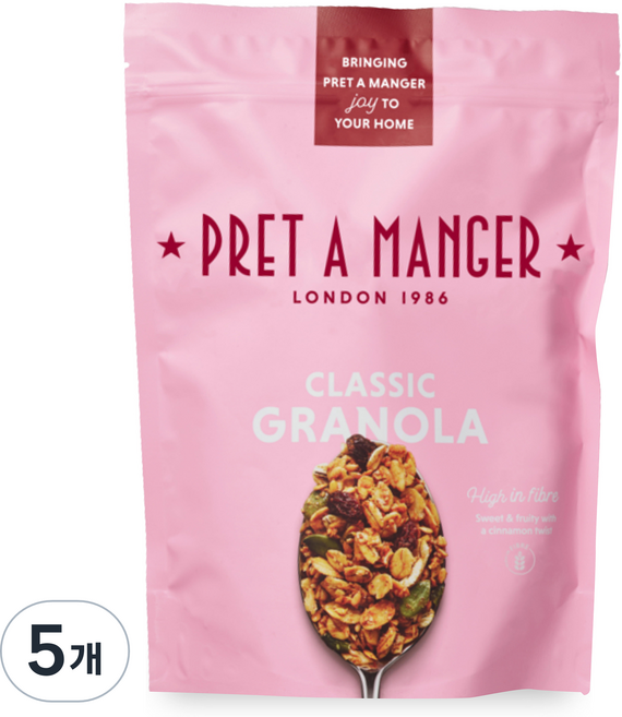 프렛 프레타망제 클래식 그래놀라 시리얼, 420g, 5개