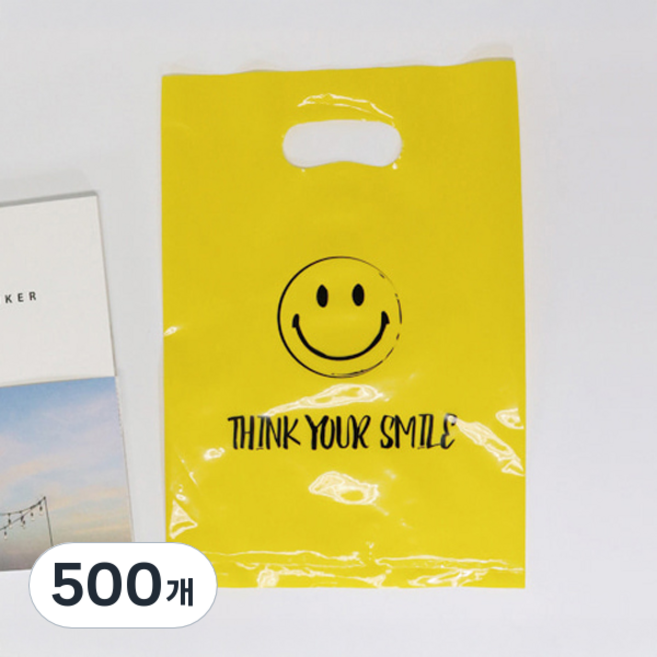 베스트팩 스마일 비닐 쇼핑백 소 20 x 30 cm, 500개