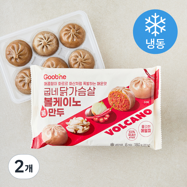 굽네 볼케이노 불만두 (냉동), 180g, 2개