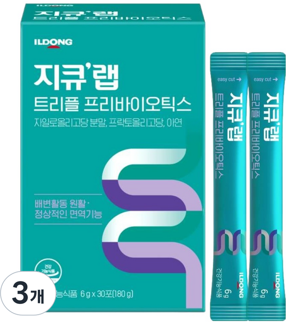 지큐랩 트리플 프리바이오틱스 30p, 180g, 3개