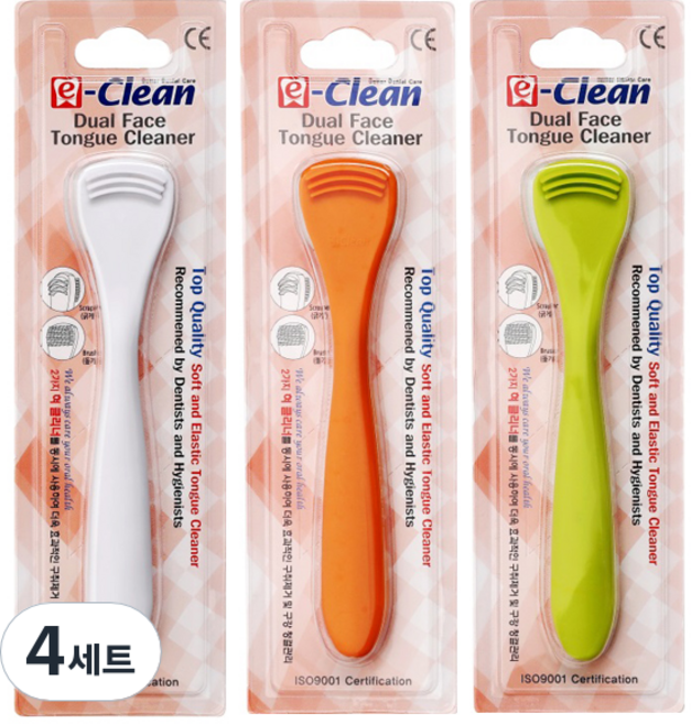 이크린 듀얼페이스 혀클리너 3종 세트, 20g, 4세트