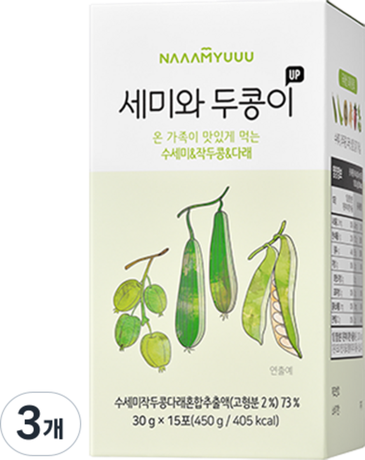남유네 세미와 두콩이 업 액상차, 450g, 3개