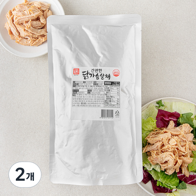 한성기업 간편한 닭가슴살채, 1kg, 2개, 1개입
