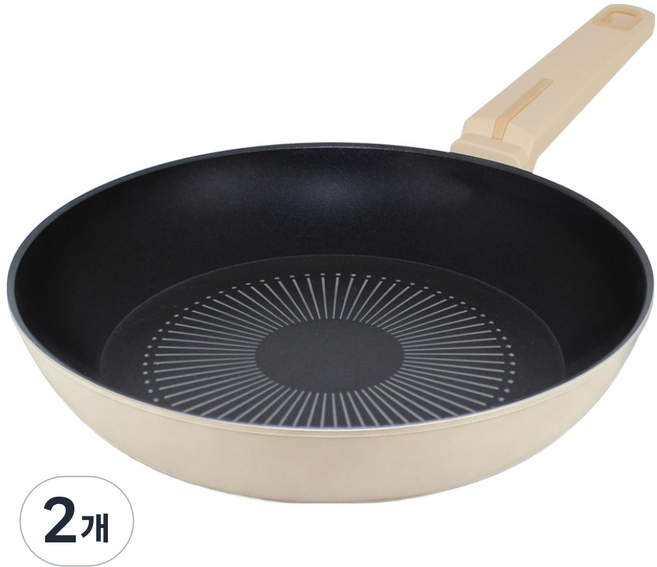 러브송 베이지데이 IH 단조 프라이팬, 2개, 26cm