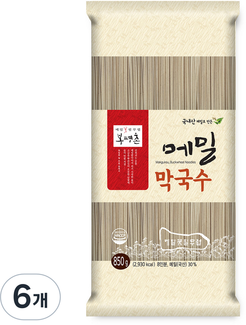 봉평촌 메밀막국수, 850g, 6개