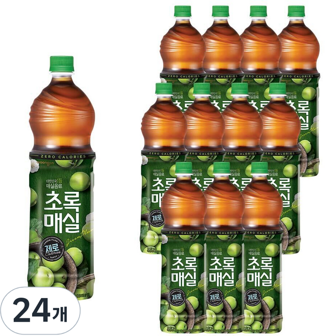 초록매실 제로, 1.5L, 24개