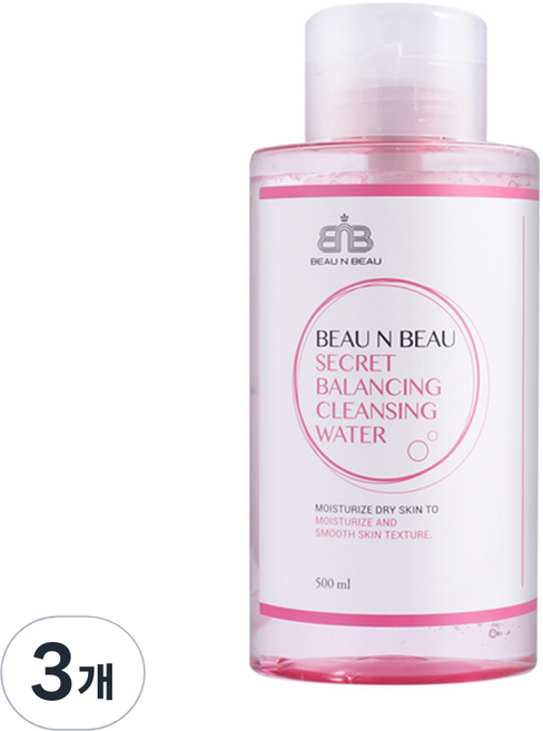 뷰앤뷰 시크릿 벨런싱 클렌징 워터, 500ml, 3개