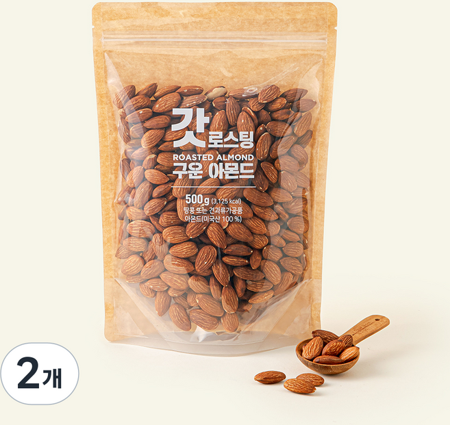 갓로스팅 구운아몬드, 500g, 2개
