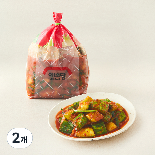 예소담 한입 썰은 오이김치, 1.1kg, 2개