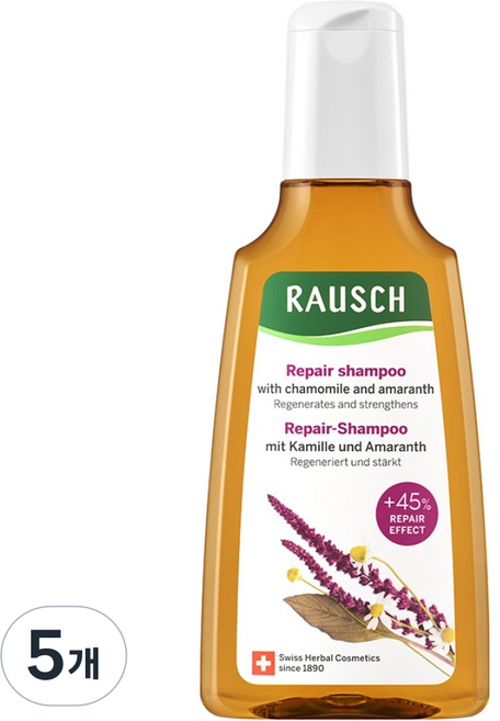 라우쉬 카모마일 아마란스 리페어 샴푸, 5개, 200ml