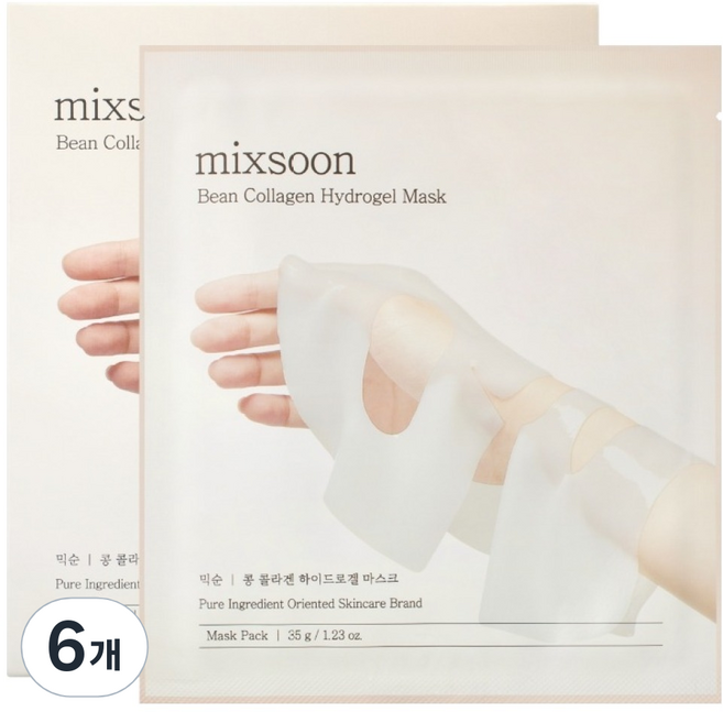 믹순 콩 콜라겐 하이드로겔 마스크, 5개입, 6개