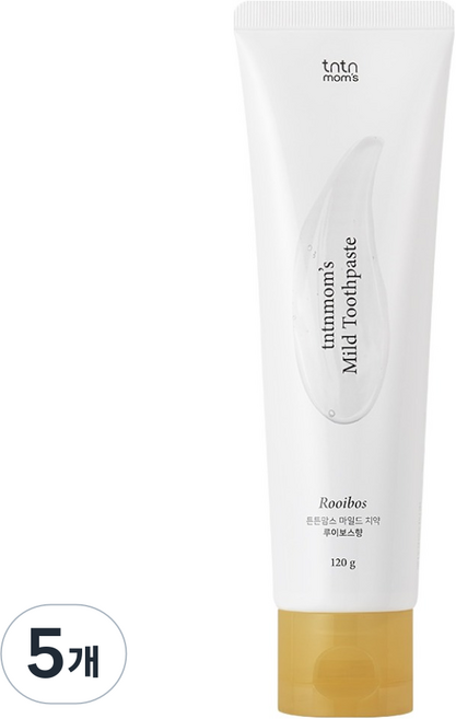 튼튼맘스 무불소 임산부 마일드 치약 루이보스향, 5개, 120g