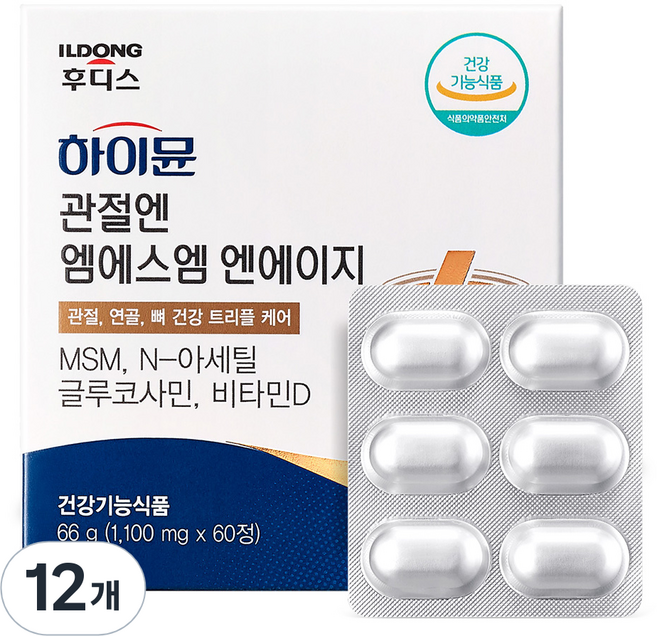 일동후디스 하이뮨 관절엔 엠에스엠 엔에이지 66g, 60정, 12개