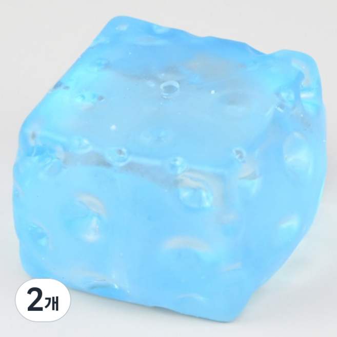 Toyto 霓虹起司麵包軟軟透明捏捏樂壓力球 霓虹藍 8cm 420g, 2個