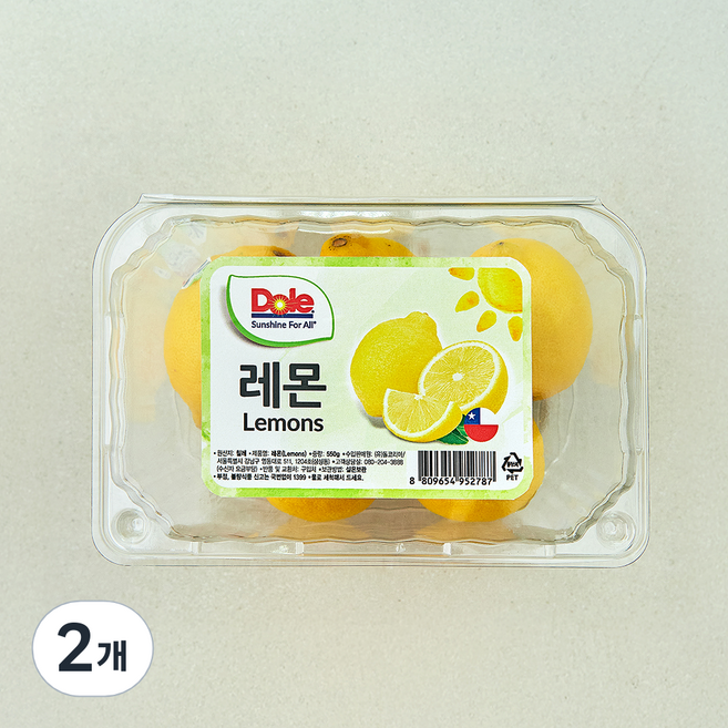 돌 칠레산 레몬, 2개, 550g