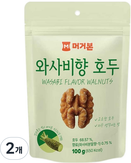 머거본 와사비향 호두, 100g, 2개