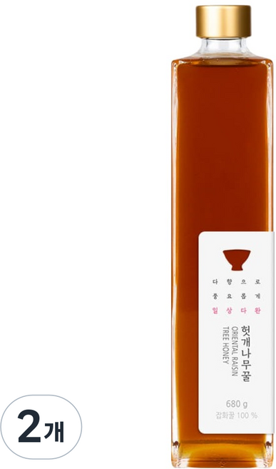 일상다완 쌍계명차 허니플라워 헛개나무꿀, 2개, 680g