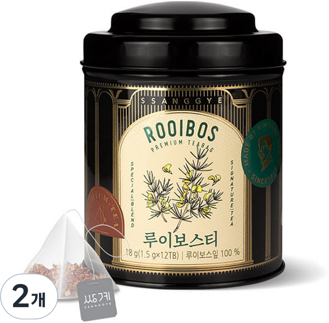 쌍계명차 티 마스터 캔 루이보스티, 1.5g, 12개입, 2개